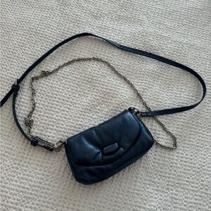 Zara Blue Metallic Crossbody Bag